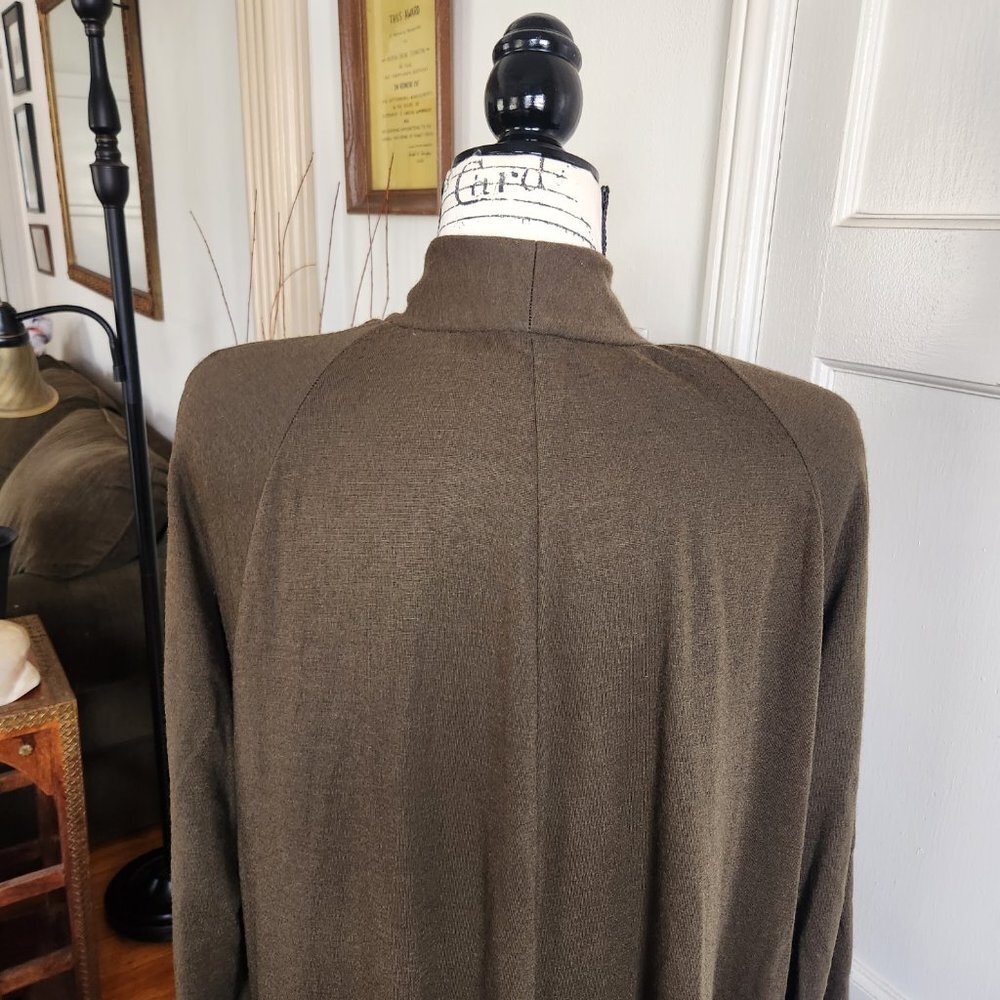 Vintage Joanie Char Wool Color Block Long Duster/Cardigan Sz 10 - Picture 6 of 9